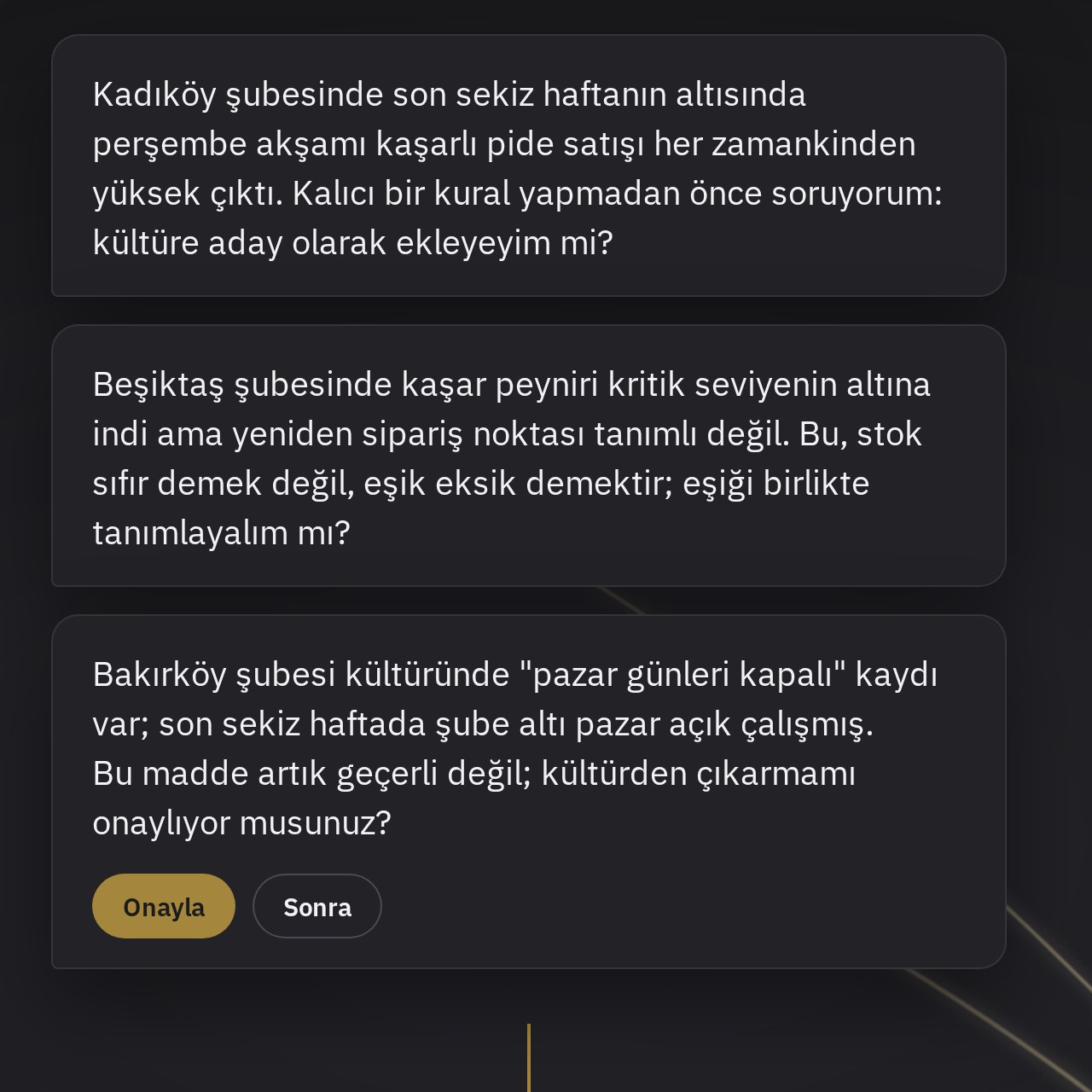 Talos üç öneri balonu
